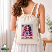 Ghostbastır Design Chucky Büzgülü Keten Çanta C063