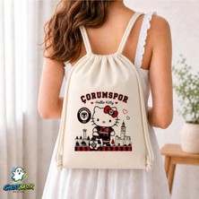 Ghostbastır Design Çorumspor Hello Kitty Büzgülü Keten Çanta C070