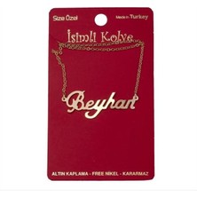 Bijuteri Net Beyhan Isimli Kolye (Kişiye Özel) - Sarı