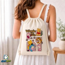 Ghostbastır Design Winnie The Pooh Büzgülü Keten Çanta C364