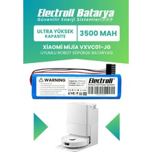 Electroll Xiaomi Mijia VXVC01-JG Uyumlu Batarya (ULTRA YÜKSEK KAPASİTE) 3500MAH Pil Robot Süpürge Bataryası
