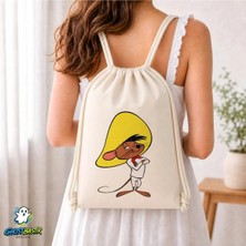 Ghostbastır Design Speedy Gonzales Büzgülü Keten Çanta C285