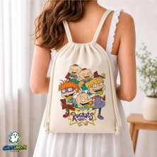 Ghostbastır Design Rugrats Büzgülü Keten Çanta C265