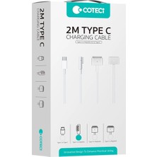 Coteci MacBook Type-C To Magsafe 1 Pd Hızlı Şarj Kablosu 2 Metre