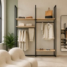 MD Vitrin Dekorasyon Mağaza Raf Sistemi, Askılık Sistemi, Butik Rafı, Magaza Stand, Giyinme Odası Ikili Raf