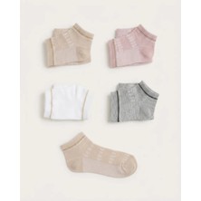 Asorti Tekli – Örme Desenli Unisex Çocuk Patik Çorap 9-10 Yaş