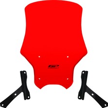GP Kompozit Hero X-Pulse 200 2020-2024 Uyumlu Ön Tur Camı Kırmızı - 49 cm