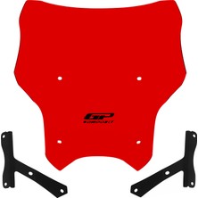 GP Kompozit Hero X-Pulse 200 2020-2024 Uyumlu Ön Cam Kırmızı - 33 cm