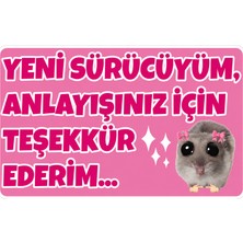 Quart Aksesuar Acemi Sürücü Yeni Sürücü Oto Sticker Araba Motor Cam Sticker 22X13 cm
