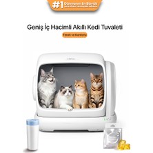 Ubpet C41 Akıllı Otomatik Kedi Tuvaleti | 106L Geniş Hacim, Mobil Uygulama, Otomatik Temizleme, 38DB Sessiz Motor, Ağırlık Sensörü