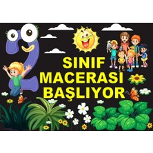 Promisebackdrop2 150X200 cm , Sınıf Macerası Başlıyor ,okul Etkinlik Kumaş Fon