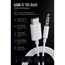 Metaforce Type C Aux Çevirici 1 Metre Dijital Ses Adaptörü 3.5mm Jack Alüminyum Gövde Type C To Aux Kablo