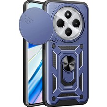 Caseonn Xiaomi Redmi 17C Kılıf Sürgülü Kamera Korumalı Yüzüklü Mıknatıslı Tank Kapak Lacivert