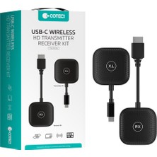 Coteci Type-C To HDMI Kablosuz Görüntü Aktarıcı | 50M 1080P Hd Verici Alıcı Kit