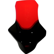 GP Kompozit Yamaha NMAX 125 / 155 2021-2024 Uyumlu Baskılı Ön Cam Kırmızı - 70 cm