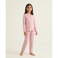 Pembe – Papatya Baskılı Kız Pijama Takım