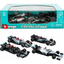 Bburago 1:43 Mercedes Amg Petronas Formula 1 Racing Die Cast 4’lü Model Araba Seti