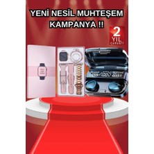Elitse Aksesuar Hediyeli Akıllı Saat ve Dijital Göstergeli Powerbankli Bluetooth Kulaklık