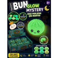 Sepetly Rainbow Mystery Simli Squishy Karanlıkta Parlayan Sürpriz Çin Mantısı Squishy Stres Oyuncağı - Gece Işıldayan Yumuşak Glow Bun (1 Adet)