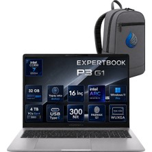 Asus Expertbook P3 G1 Intel Core Ultra 7 255H 32 GB Ddr5 4 Tb SSD 16'' Wuxga IPS Windows 11 Pro Dizüstü Bilgisayar P3606CCA-U716512G1D-AIRNP12
