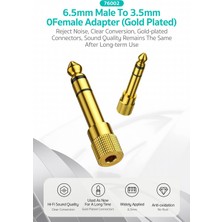 Coteci Hi-Fi Kayıpsız Ses Altın Kaplama Uçlu 3.5mm To 6.5mm Jak Dönüştürücü