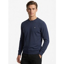 Wkm Erkek Regular Fit Bisiklet Yaka Nakışlı Triko Kazak
