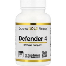 California Gold Nutrition, Defender 4, With Vitamin C, Vitamin D, Zinc & Selenium, 60 Veggie Capsules