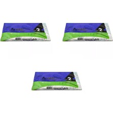 Armaplus Takviyeli Kalın Baskılı Beyaz Çanta Poşet Torba - 2 No - 26X38 Cm. - 50 Adetlik 3 Paket