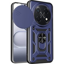 Caseonn Huawei Nova 15 Max Kılıf Sürgülü Kamera Korumalı Yüzüklü Mıknatıslı Tank Kapak Lacivert