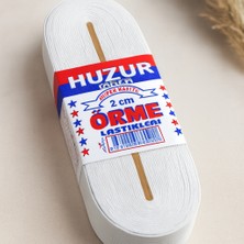 ALK Yassı Geniş Paça Lastik 2 cm Beyaz - 10 M