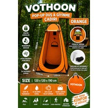 ALK Otomatik Kabin Giyinme Çadırı 120X120X190 cm Üst Havalandırma Yan Pencereli Duş & Wc Çadırı