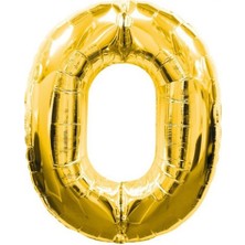 Altın Sarısı Folyo Rakam Balon 1 Metre
