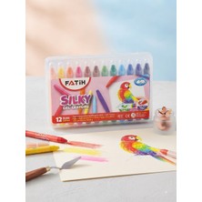 Tüftürük Fatih Sılky Gel Crayons Jel Mum Boya 12'li Çevirmeli