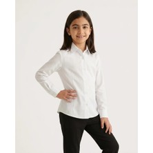 16 Yaş – Kız Çocuk Düz Beyaz Okul Gömleği