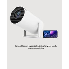 Elitse 4K Uyumlu 130 Inç Full Hd Projeksiyon Cihazı ve Kablosuz Aktarım Özelliği