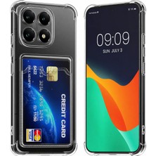 Nanospace Xiaomi Mi 15T Ile Uyumlu Kılıf Kartlıklı Şeffaf Silikon Kamera Korumalı Kılıf