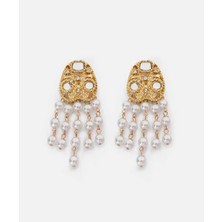 İpekyol Strass Taşlı ve Suni Incili Sallantılı Küpe IW6260068032265