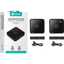 Coteci 4K 60Hz HDMI 2.0 Çift Yönlü Switch Çoklayıcı ve Anahtarlayıcı Adaptör (2 In 1 / 1 In 2)