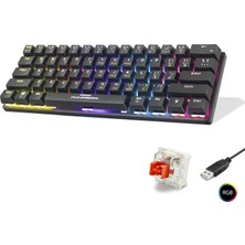 Die Grup Mekanik Mini Klavye Red Switch Rgb - Siyah G509R