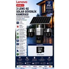 LENOVOW14C-Z Solar Güvenlik Kamerası + 32GB Hafıza Kartı
