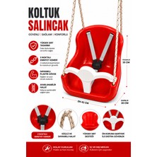 Güzelyüz Avm Koltuk Salıncak Kırmızı Renk Emniyet Kemerli Çocuk ve Bebek Salıncağı – Bahçe & Balkon Için Güvenli Salıncak