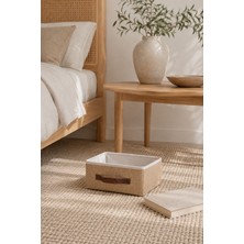 Dathcha Kapaksız Jüt Düzenleyici S Boy 26X20X10 cm Dolap Içi Raf Banyo Aksesuar Organizer Saklama Kutusu