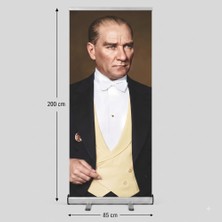 Arte Display Atatürk Poster Baskılı Roll Up Banner 85X200CM No:4