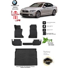 Alberto Rossi Bmw 5 Serisi F10 Xdrıve 2013 Araca Özel 3D Paspas ve 3D Bagaj Havuzu