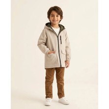 Light Brown – Fermuarlı Cepli Erkek Yağmurluk