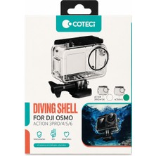 Coteci Djı Osmo Action 6 Uyumlu 60 Metre  Su Altı Çekim Şeffaf Dalış Kılıfı
