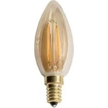 CATEKSSS 4W E14 Amber Rustik LED Ampul CT-4280 Sarı