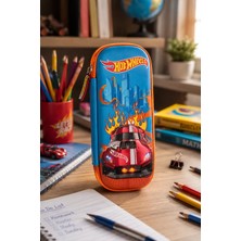 Hot Whells Hot Wheels Eva Kalem Çantası HW-7784 Küçük Kalem Kutusu Okul Kalemliği Kırtasiye Çantası