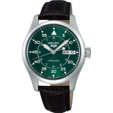 Seiko 5 SRPJ89K1 Otomatik Deri Kahverengi Yeşil Kadran 10 Atm 36 mm Erkek Kol Saati