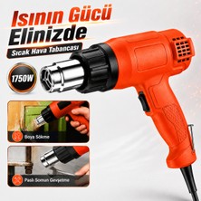 Rico Profesyonel Sıcak Hava Tabancası 1750W Seramik Rezistanslı Isı Tabancası Ayarlanabilir Sıcaklık Tipi